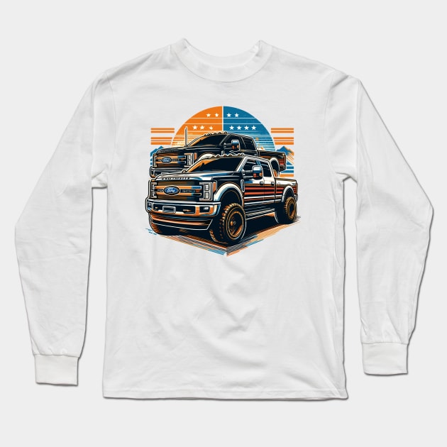 Ford F250 Long Sleeve T-Shirt by Vehicles-Art